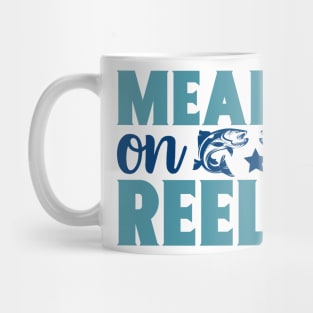 Meals on Reels Fishing Summer Hobby Professional Fisherman For Dads Mug